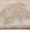 oude kaart Zwitserland 19e-eeuw