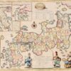 oude kaart Keizerrijk Japan, 18e-eeuw