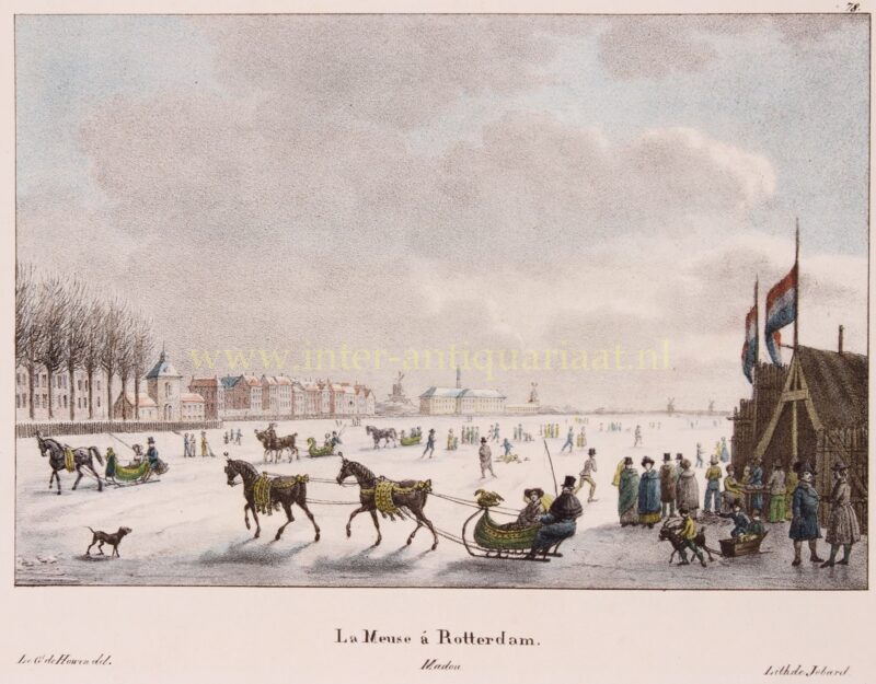 Rotterdam ice skating – Ambroise Jobard after Otto von der Howen, 1825