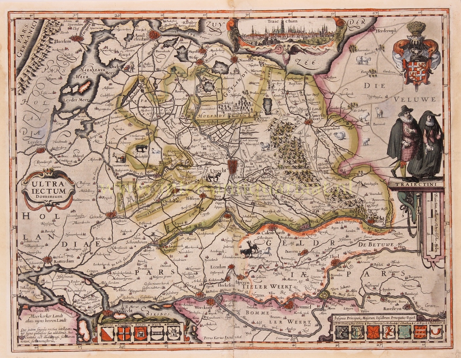 Kaerius-- Petrus - Utrecht - Pieter van der Keere (Kaerius), 1617