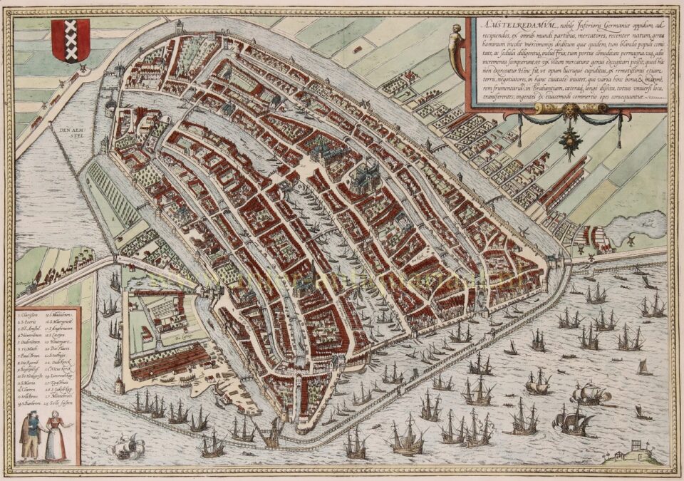 16th century map of Amsterdam