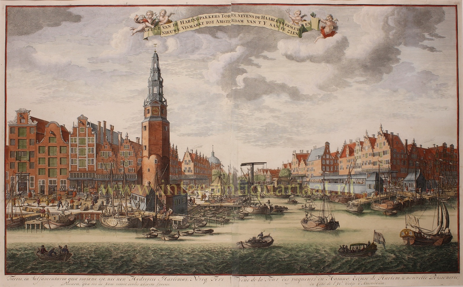 Leth-- Hendrick de - Amsterdam, Haringpakkerstoren - Hendrik de Leth, c. 1725