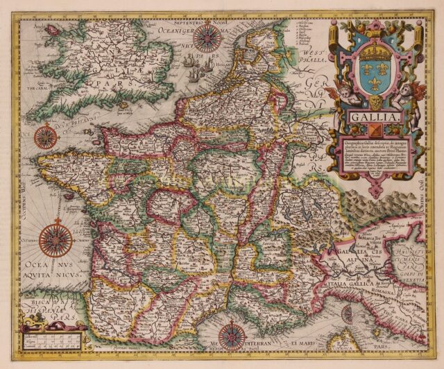 map of 16th century France