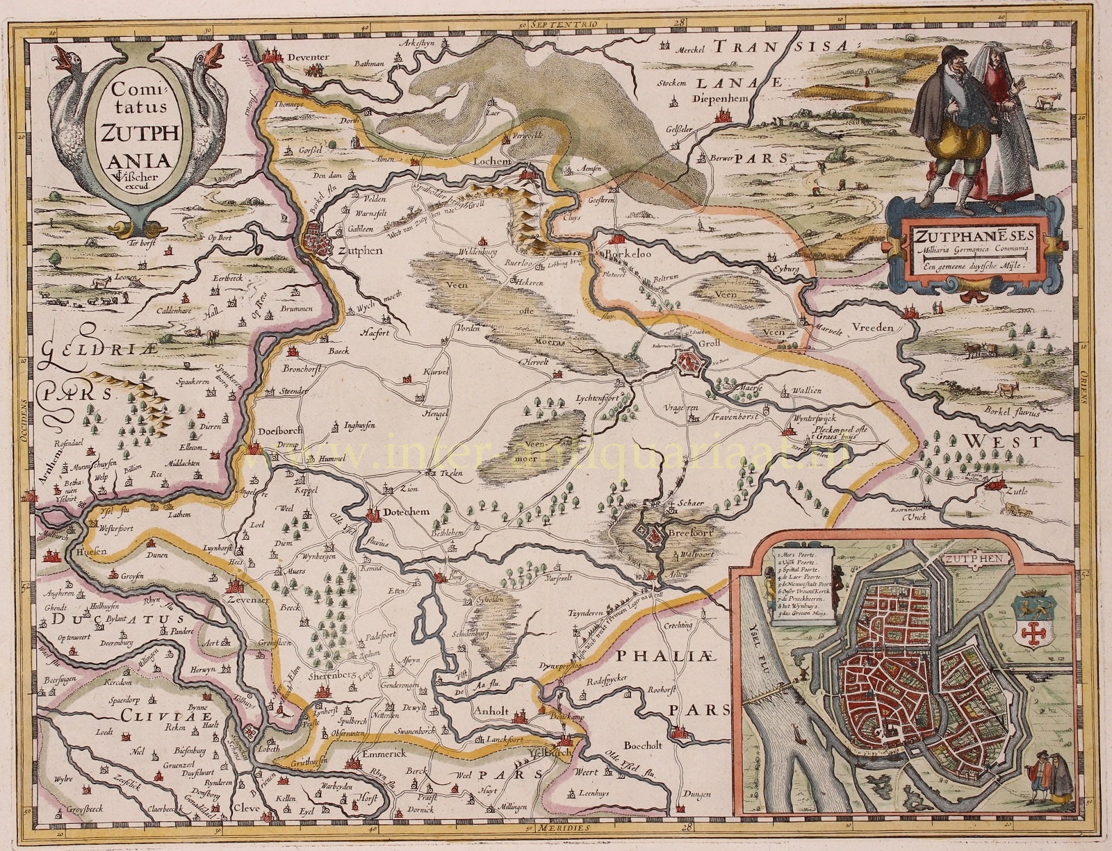 Visscher-- Claes Janszn. - Gelderland, Graafschap Zutphen - Claes Jansz. Visscher, 1634