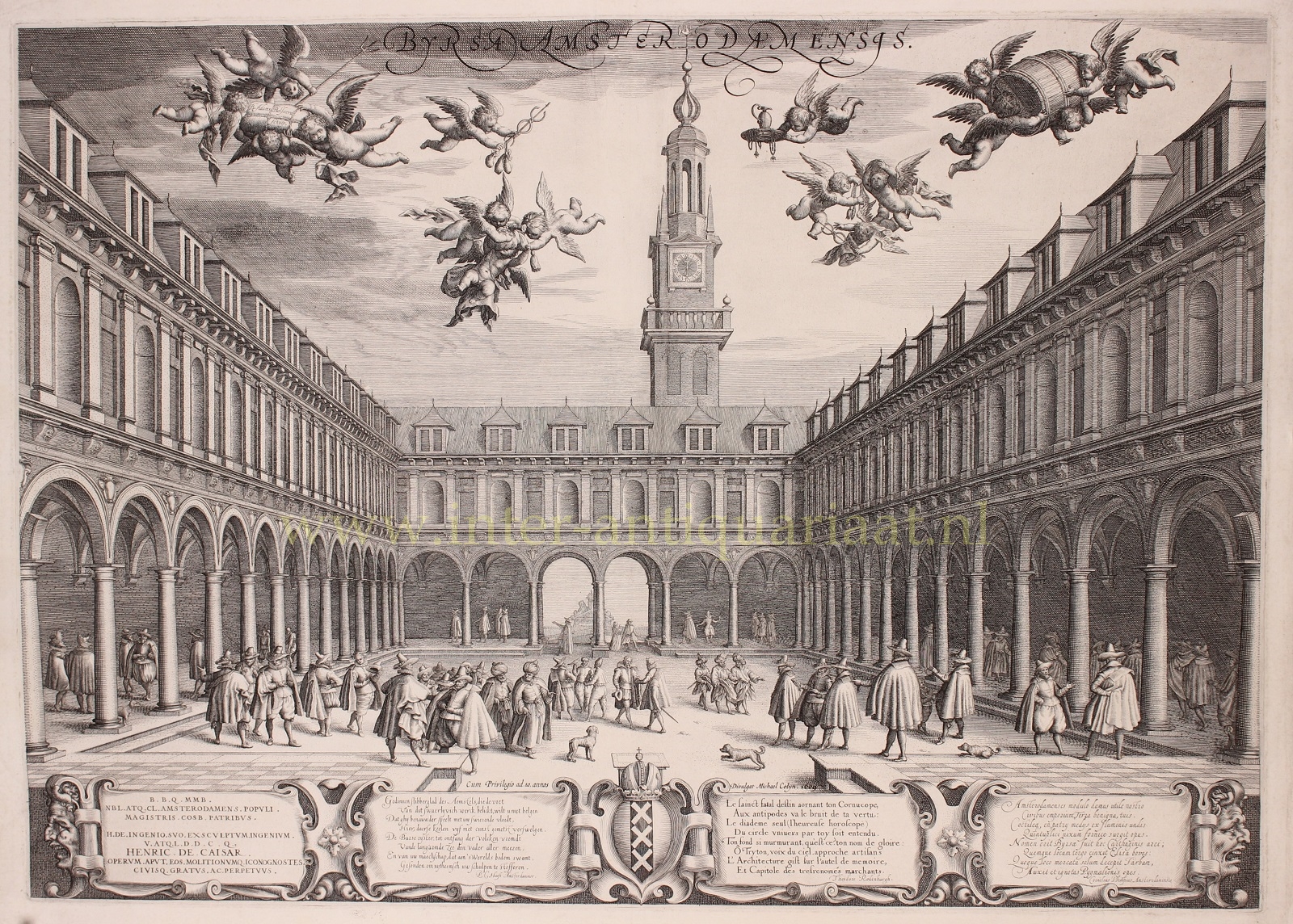  - Amsterdam, first stock exchange - Botius Adamsz. Bolswert, 1609