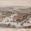 Bird's eye view of New York 1840s