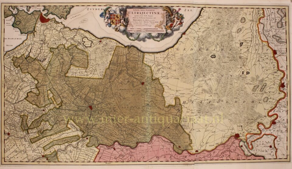 17th century map of Utrecht and Veluwe