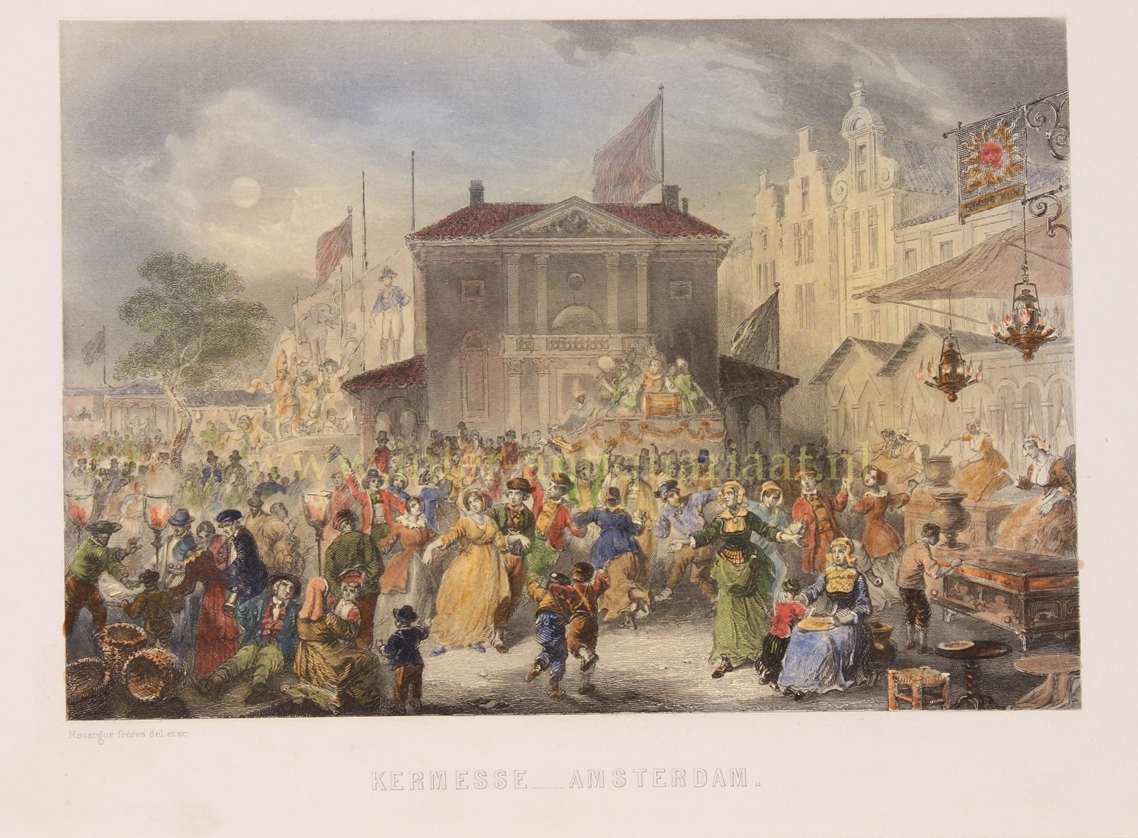  - Funfair in Amsterdam - Rouargue brothers, 1857