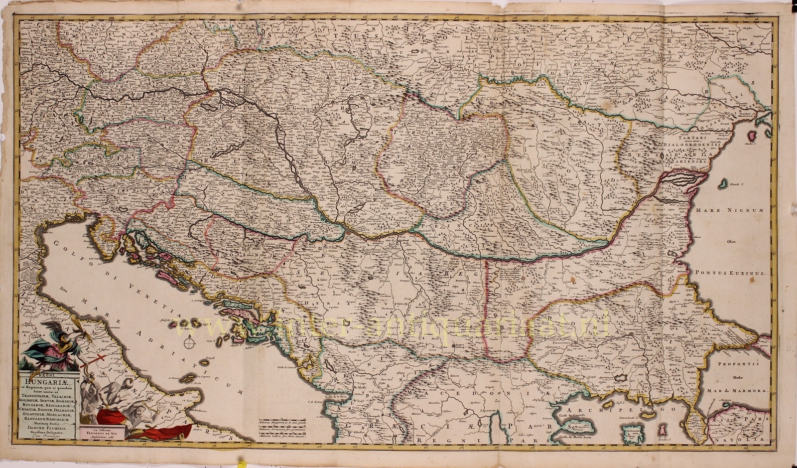 Wit-- Frederick de (1630-1706) - Kingdom of Hungary, Balkans - Frederick de Wit, 1688