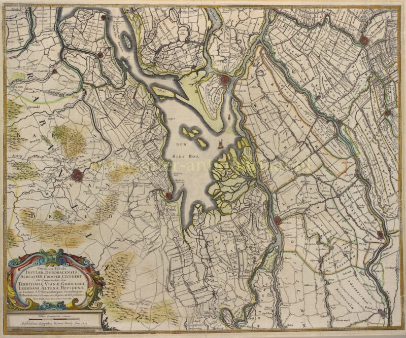 South-Holland, Brabant, Biesbosch – Henricus Hondius, 1629