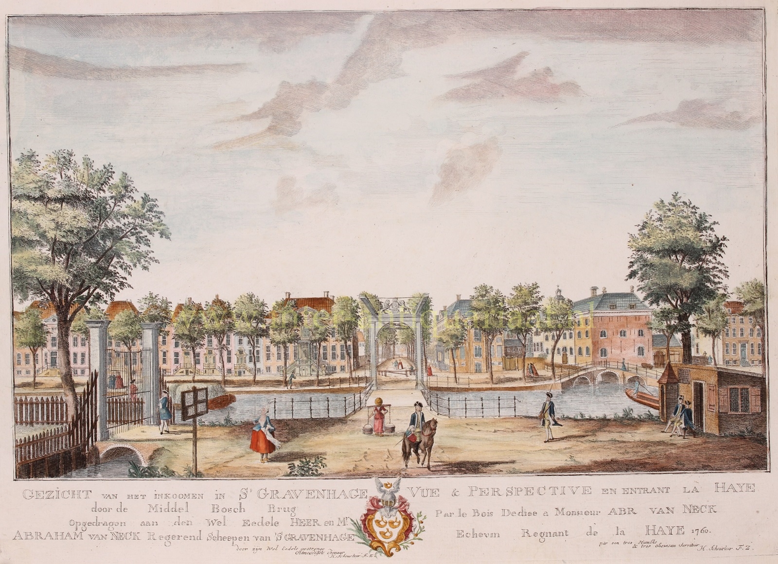 Scheurleer-- Hendrik Florisz. (1692-1768) - The Hague, Prinsessegracht - Iven Besoet, 1760
