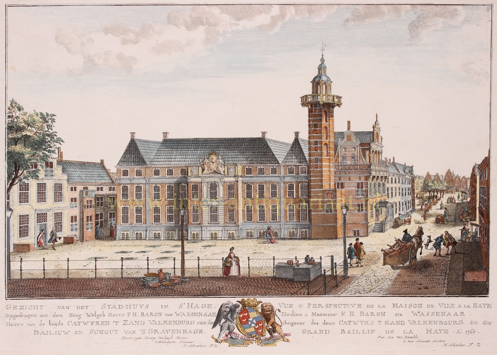 Scheurleer-- Hendrik Florisz. (1692-1768) - The Hague, town hall - Iven Besoet, 1760