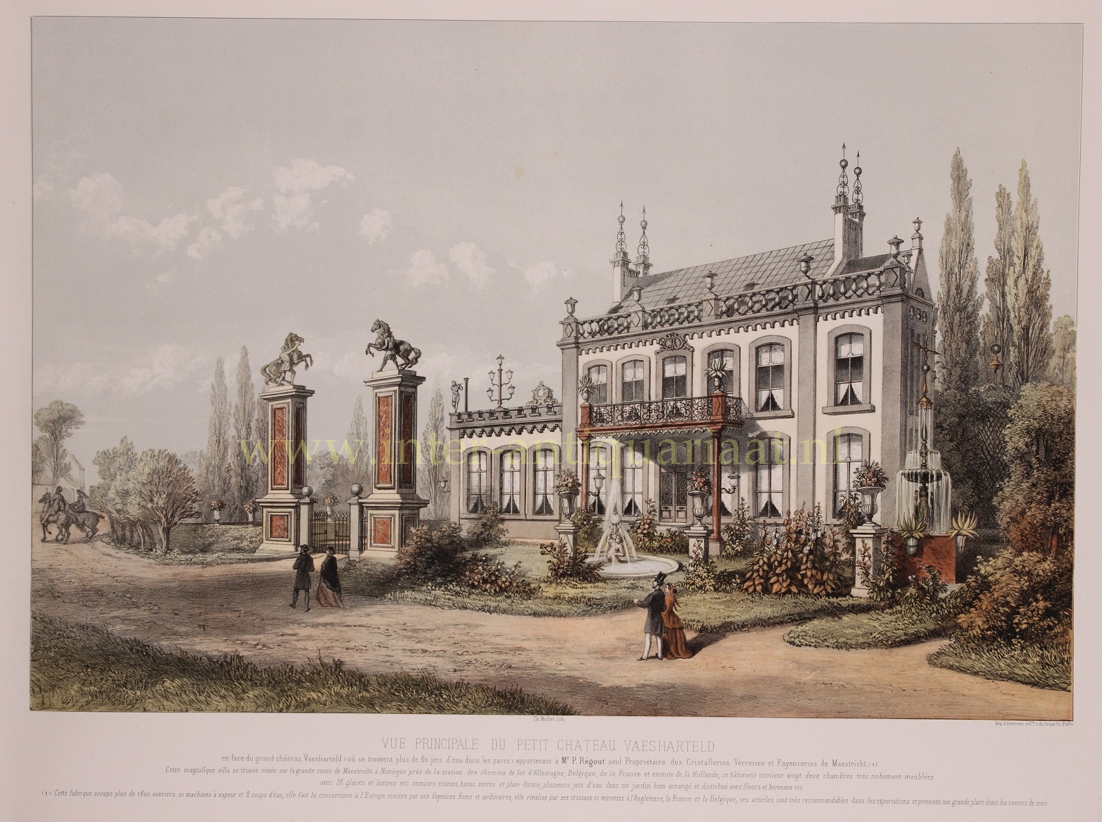 - Klein Vaeshartelt (Maastricht), front view- Theodore Mller + Lemercier, 1863