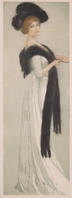 Lady with a fan – Richard Ranft, c.1913