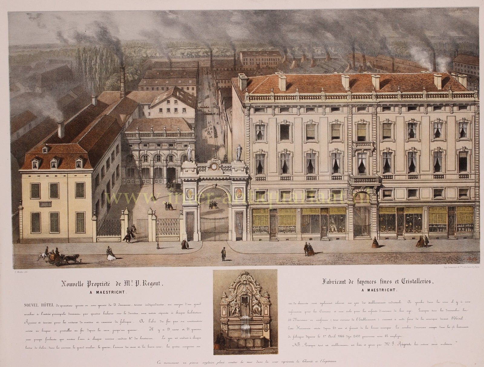  - Maastricht, Boschstraat, Sphinxkwartier - Theodore Mller + Lemercier, 1863