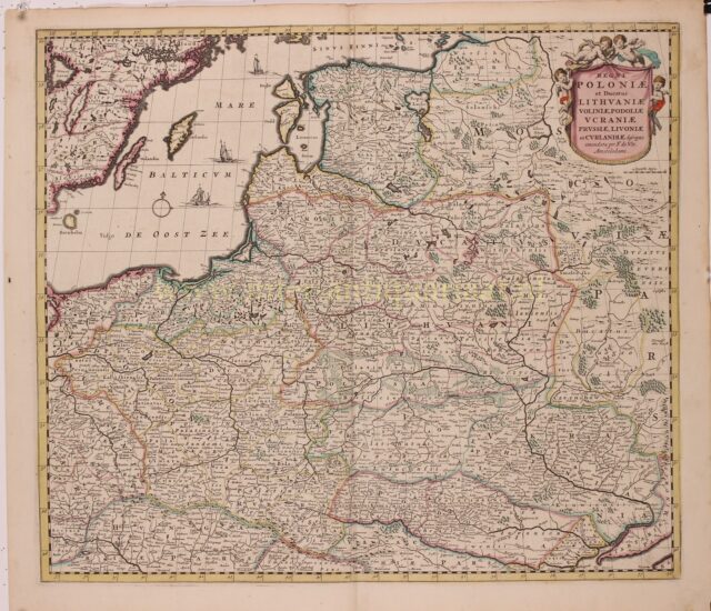 17e-eeuwse kaart Pool Litouwse Gemenebest