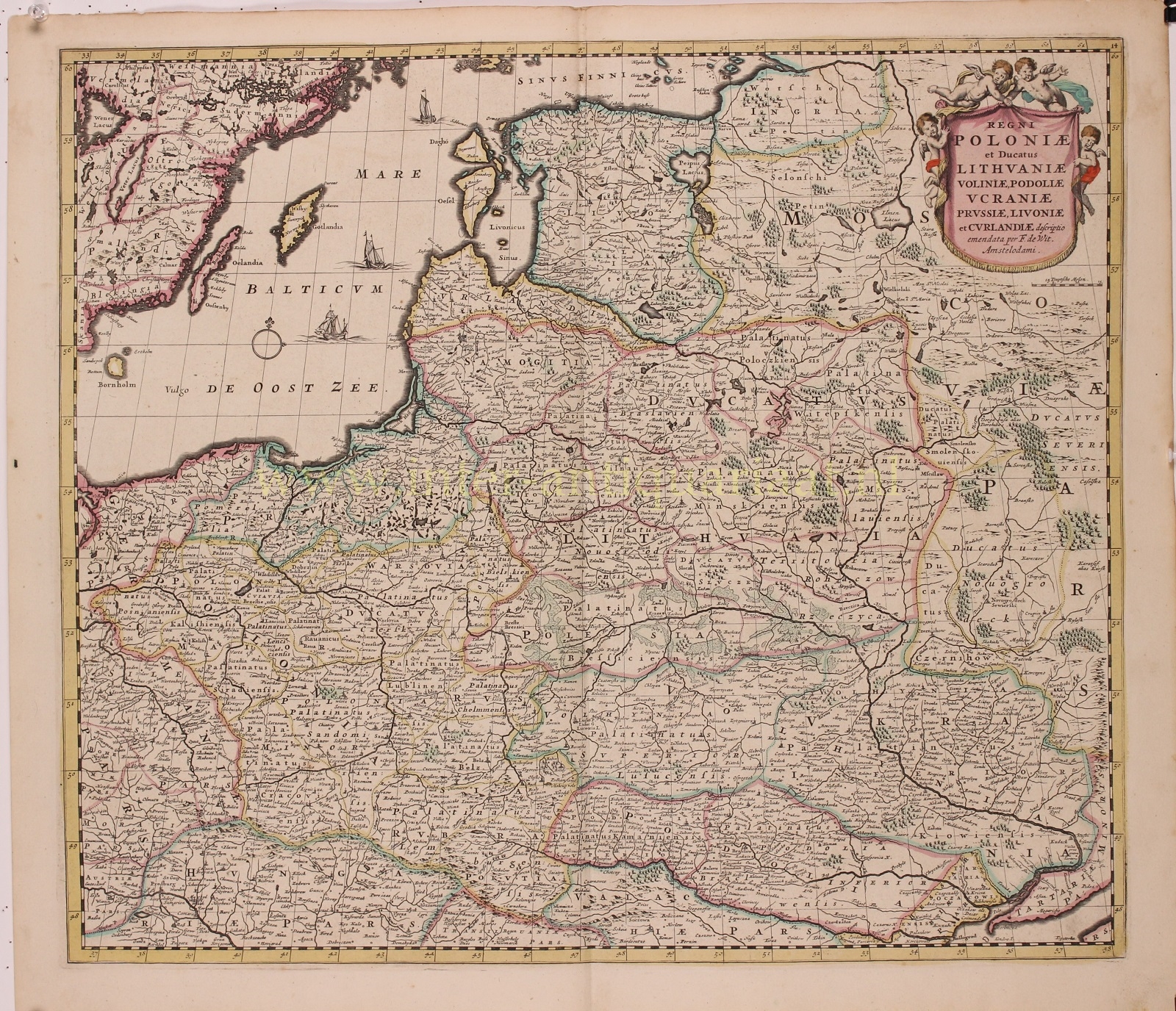 Wit-- Frederick de (1630-1706) - Polish Lithuanian Commonwealth - Frederick de Wit, ca. 1680