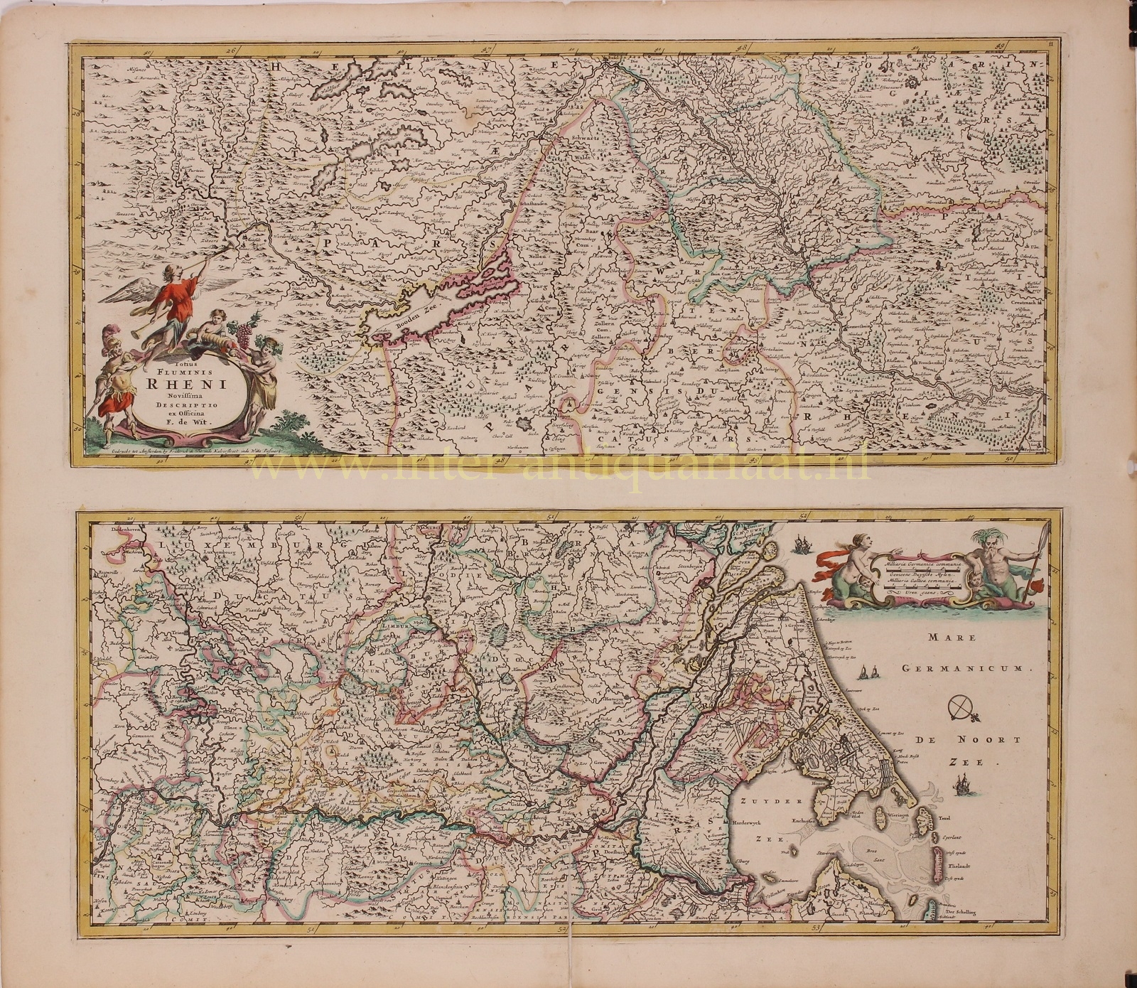 Wit-- Frederick de (1630-1706) - Rhine River - Frederick de Wit, 1680