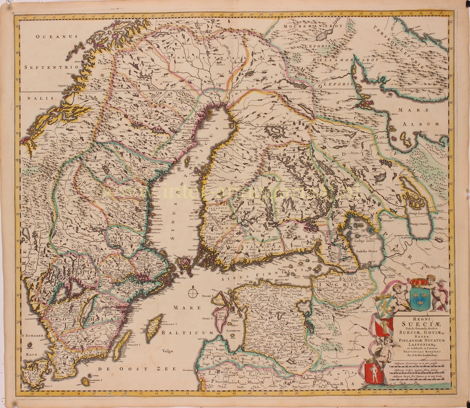 Wit-- Frederick de (1630-1706) - Swedish Empire - Frederick de Wit, 1680