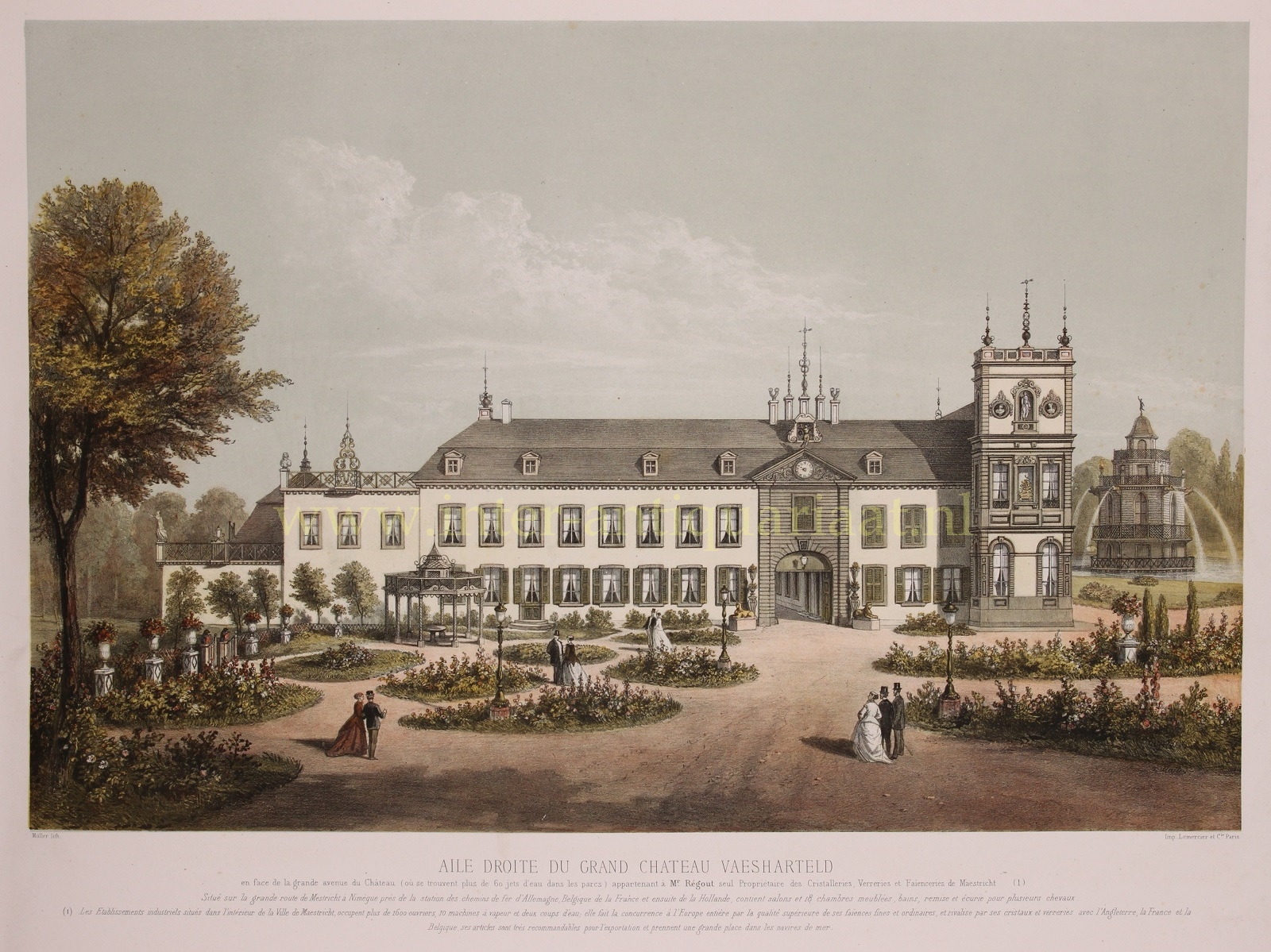  - Vaeshartelt castle (eastern wing), Maastricht - Theodore Mller + Lemercier, 1863