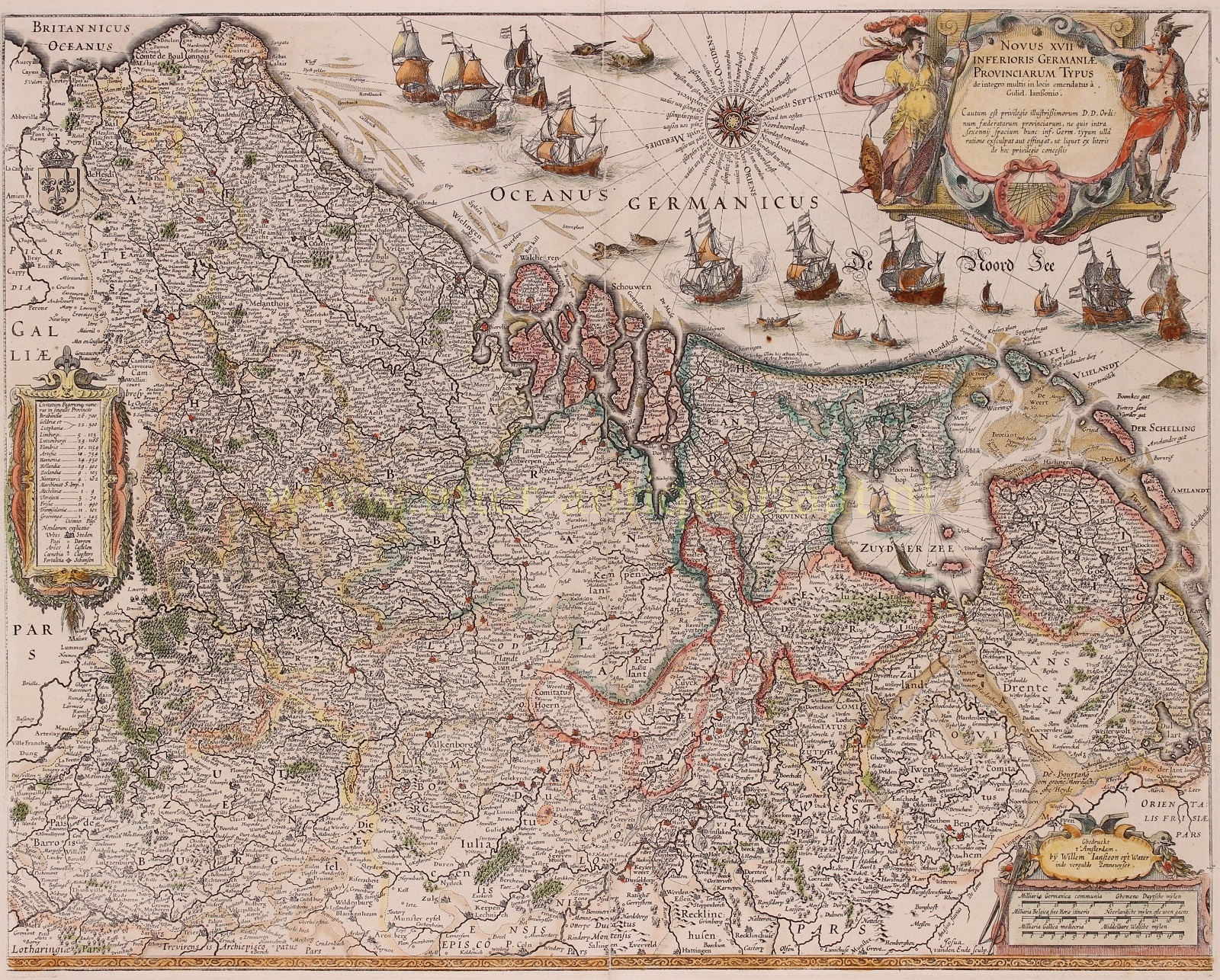 Blaeu-- Willem - Seventeen Provinces - Willem Blaeu, 1635