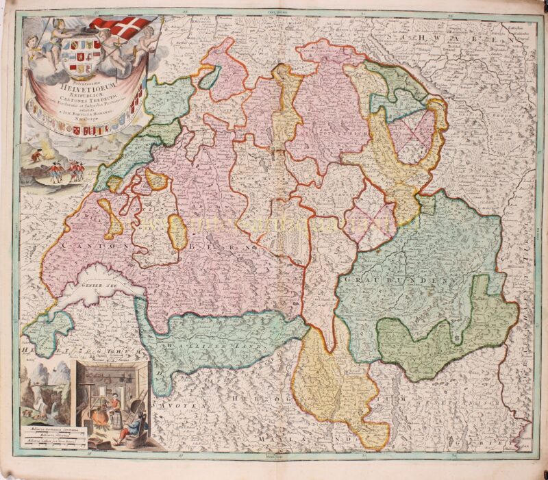 Switserland – Johann Baptiste Homann, c. 1730