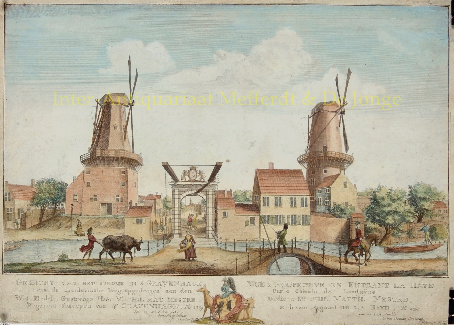 Scheurleer-- Hendrik Florisz. (1692-1768) - Den Haag, Loosduinseweg - Hendrik Florisz. Scheurleer, 1756