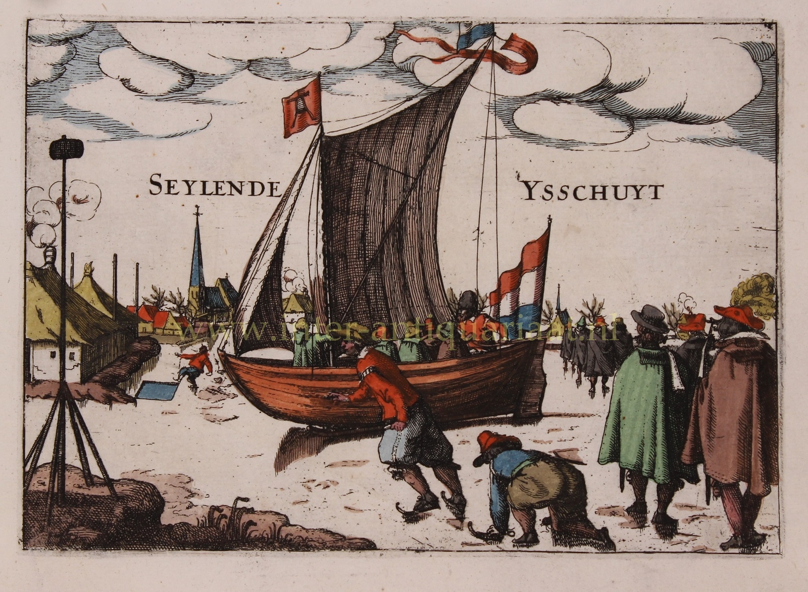 Guicciardini-- Lodovico - Ice yacht - Lodovico Guicciardini, 1613