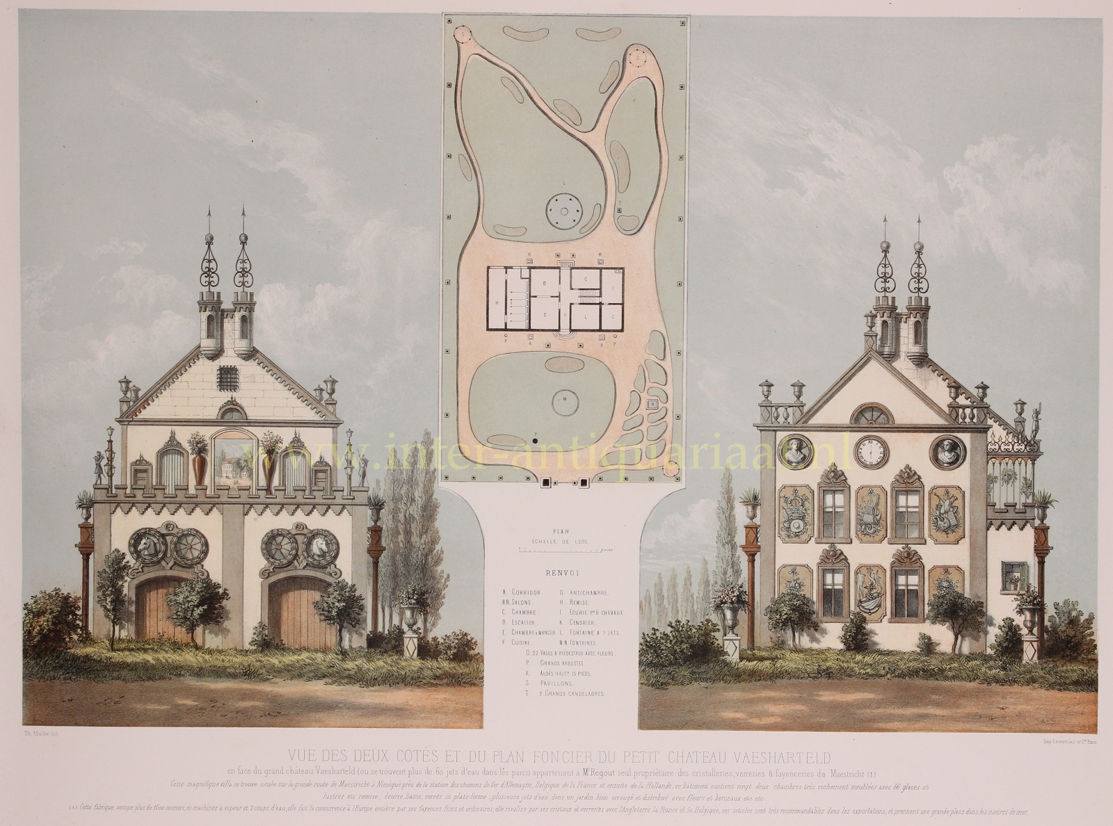  - Klein Vaeshartelt (Maastricht), side views - Theodore Mller + Lemercier, 1863
