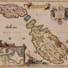 17th century map of Malta and Gozo