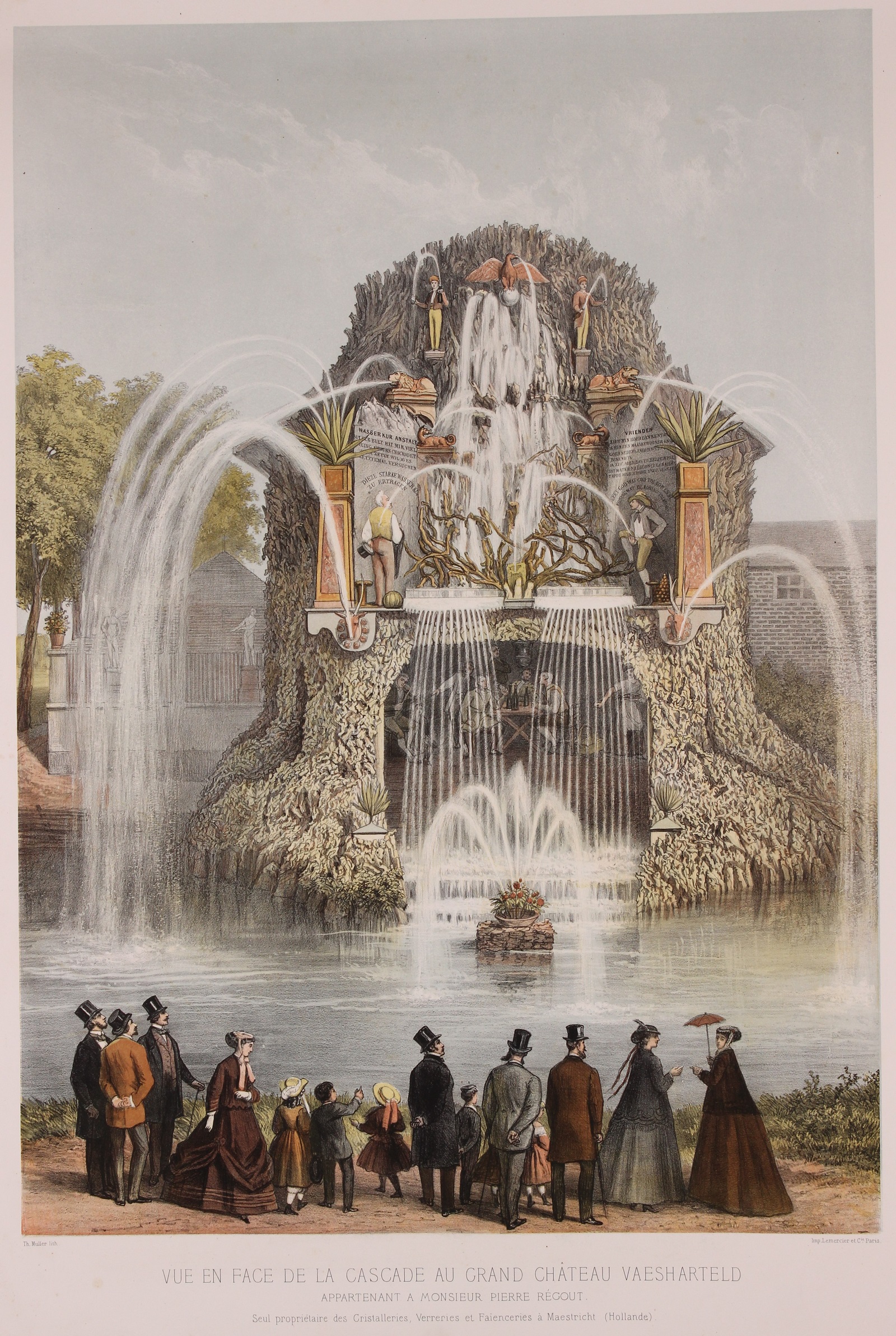  - Cascade Chateau Vaeshartelt  - Theodore Mller + Lemercier, 1863