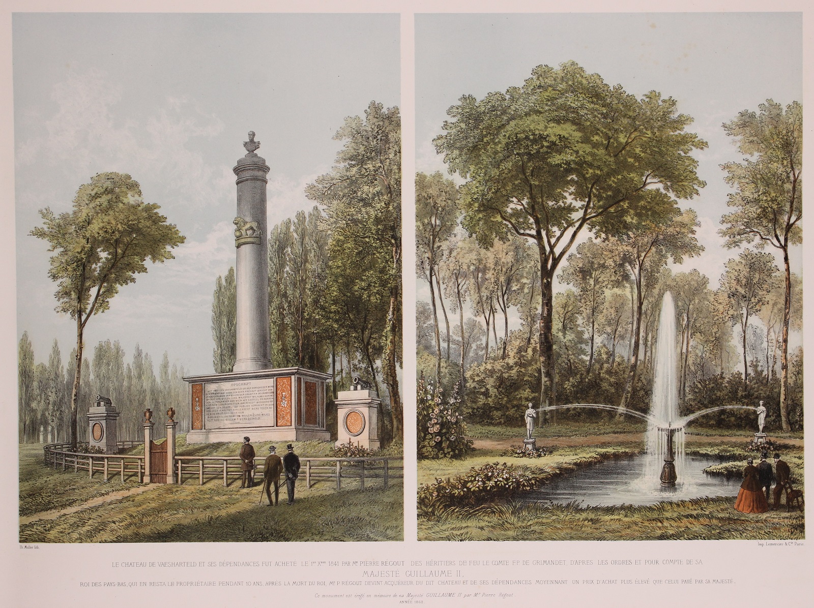  - Monument king William II, Vaeshartelt  - Theodore Mller + Lemercier, 1863