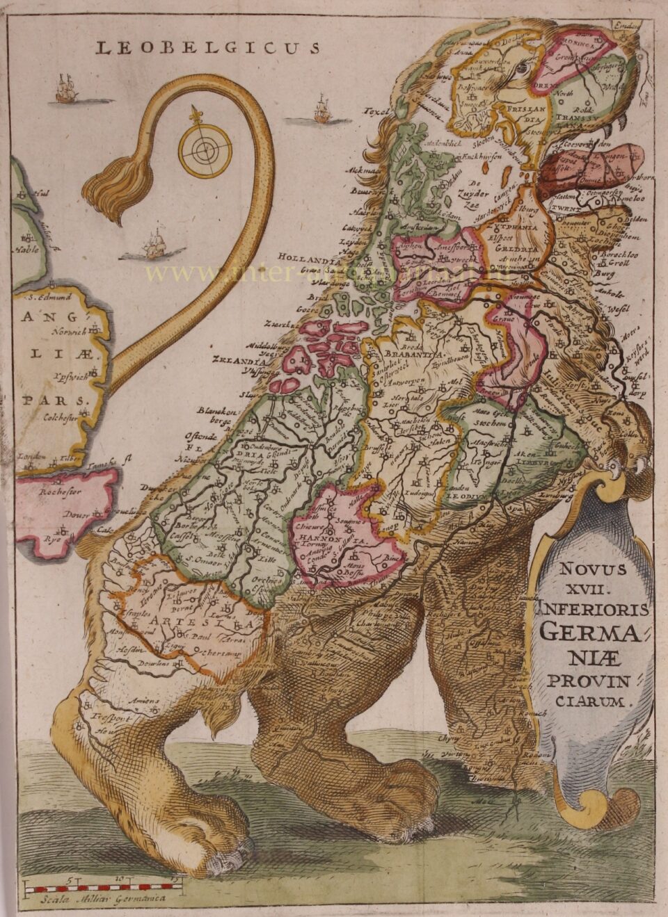 17e-eeuwse leeuwekaart