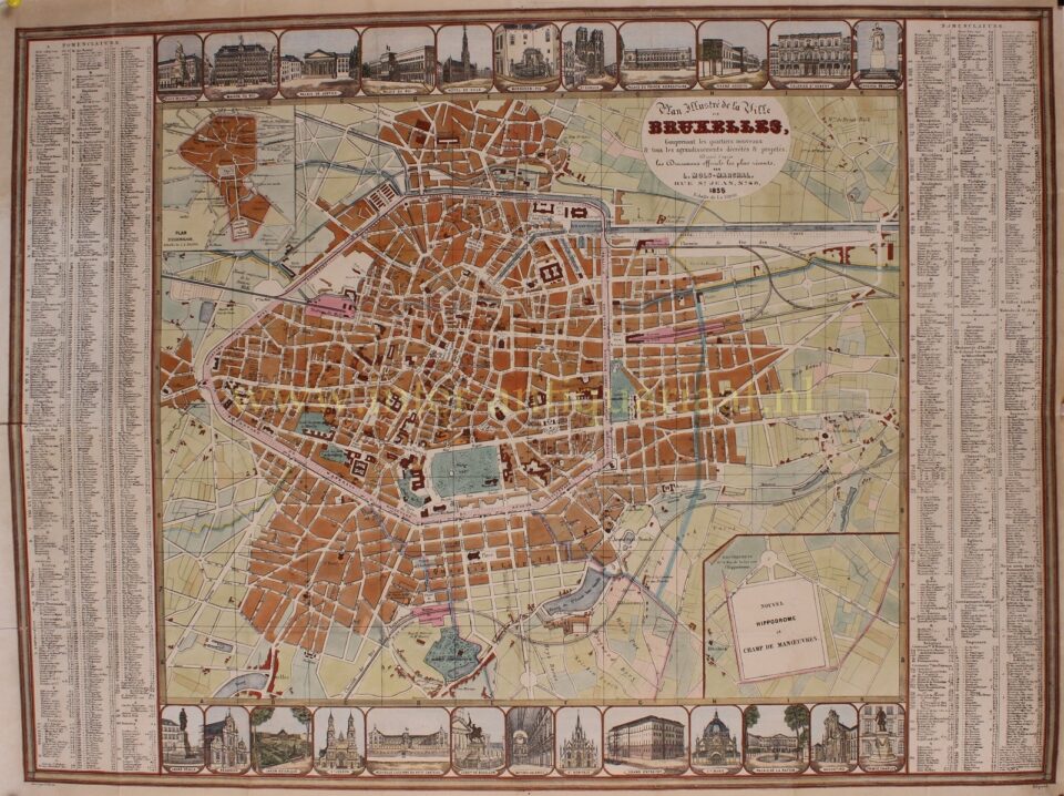 19th century map of Bruxelles