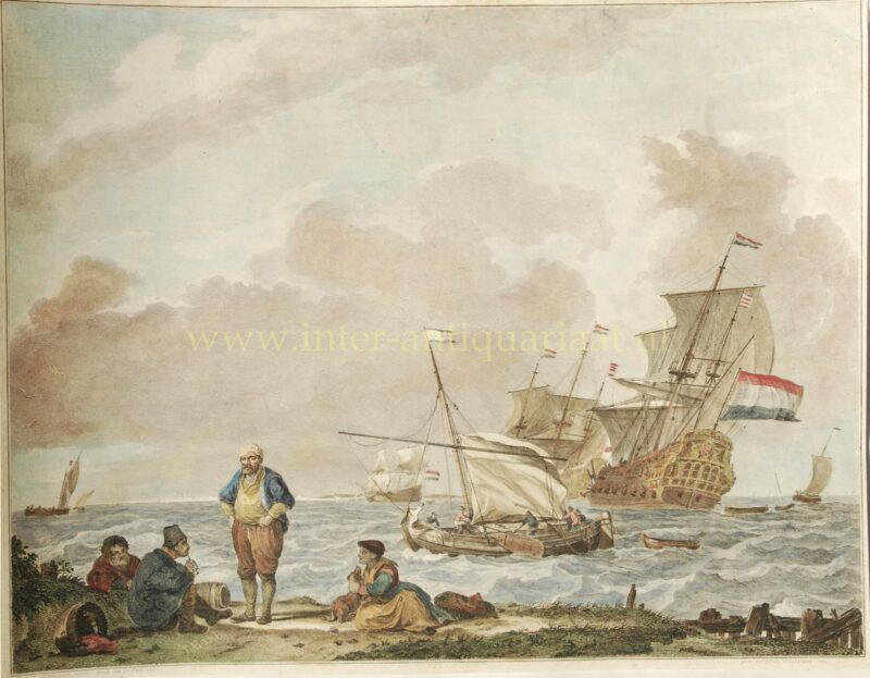 Maritime scene – Matthias de Sallieth after Ludolf Backhuysen, 1783