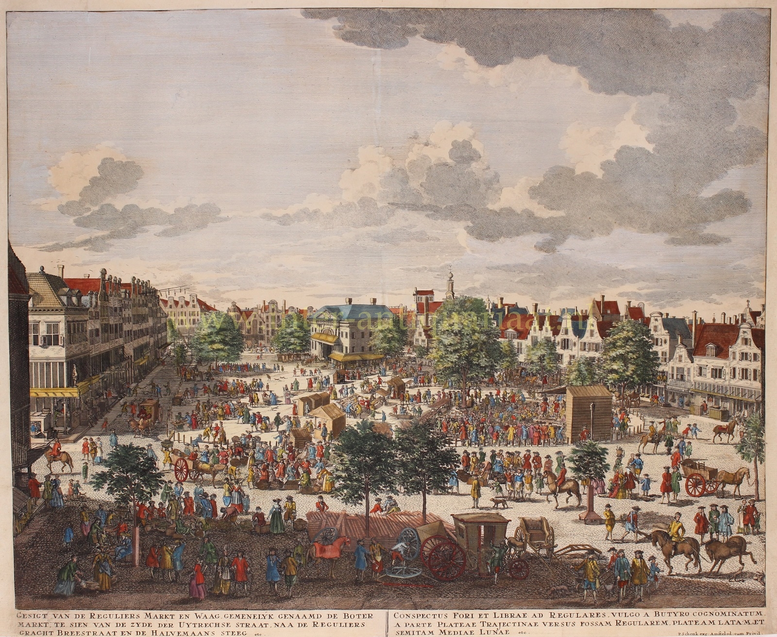 Schenk-- Pieter - Amsterdam, Rembrandtplein - Petrus Schenk, ca. 1700