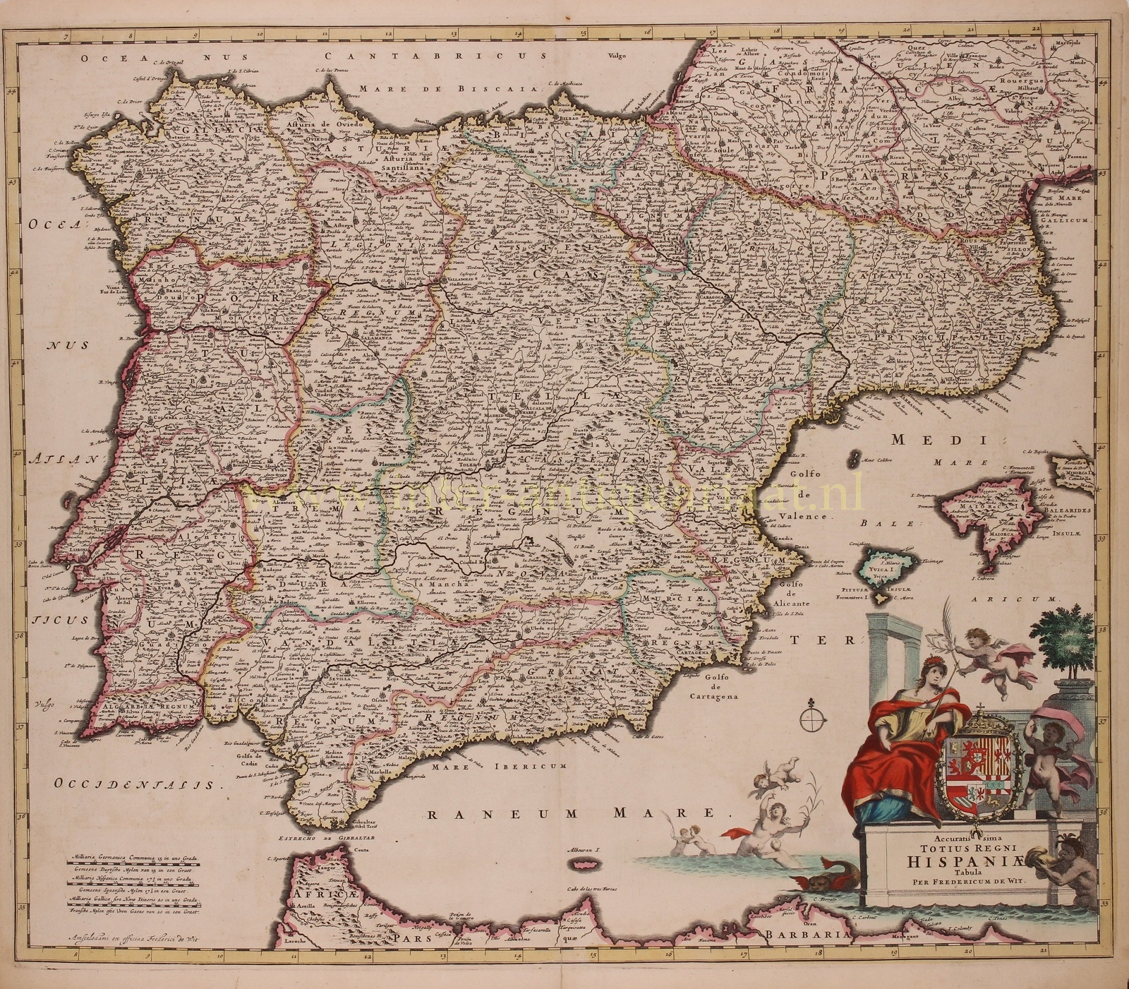 Wit-- Frederick de (1630-1706) - Spain and Portugal - Frederick de Wit, ca. 1680