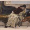A Difficult Line from Horace, heliogravure uit 1882 naar het schilderij van Sir Lawrence Alma-Tadema