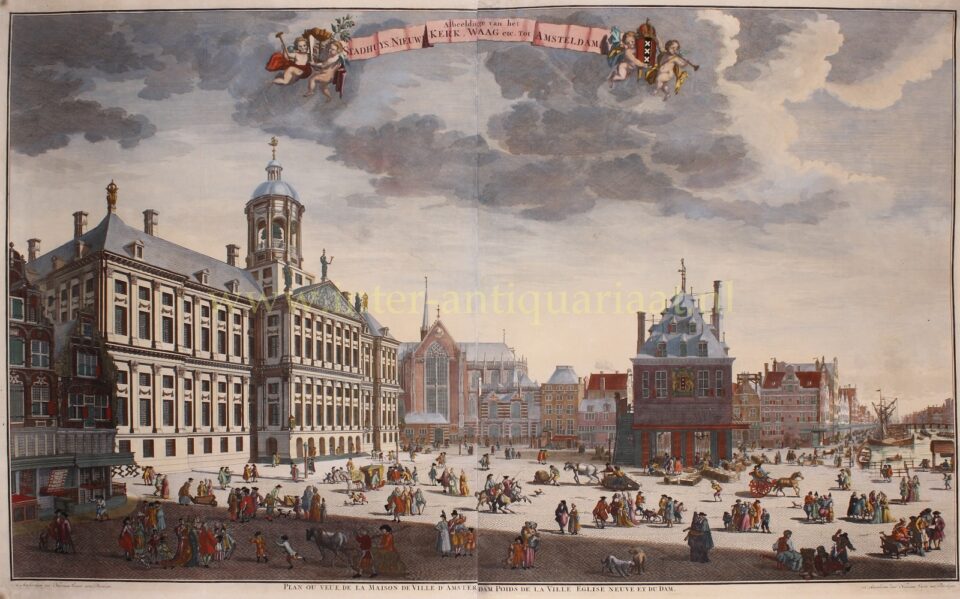 De Dam in Amsterdam rond 1700