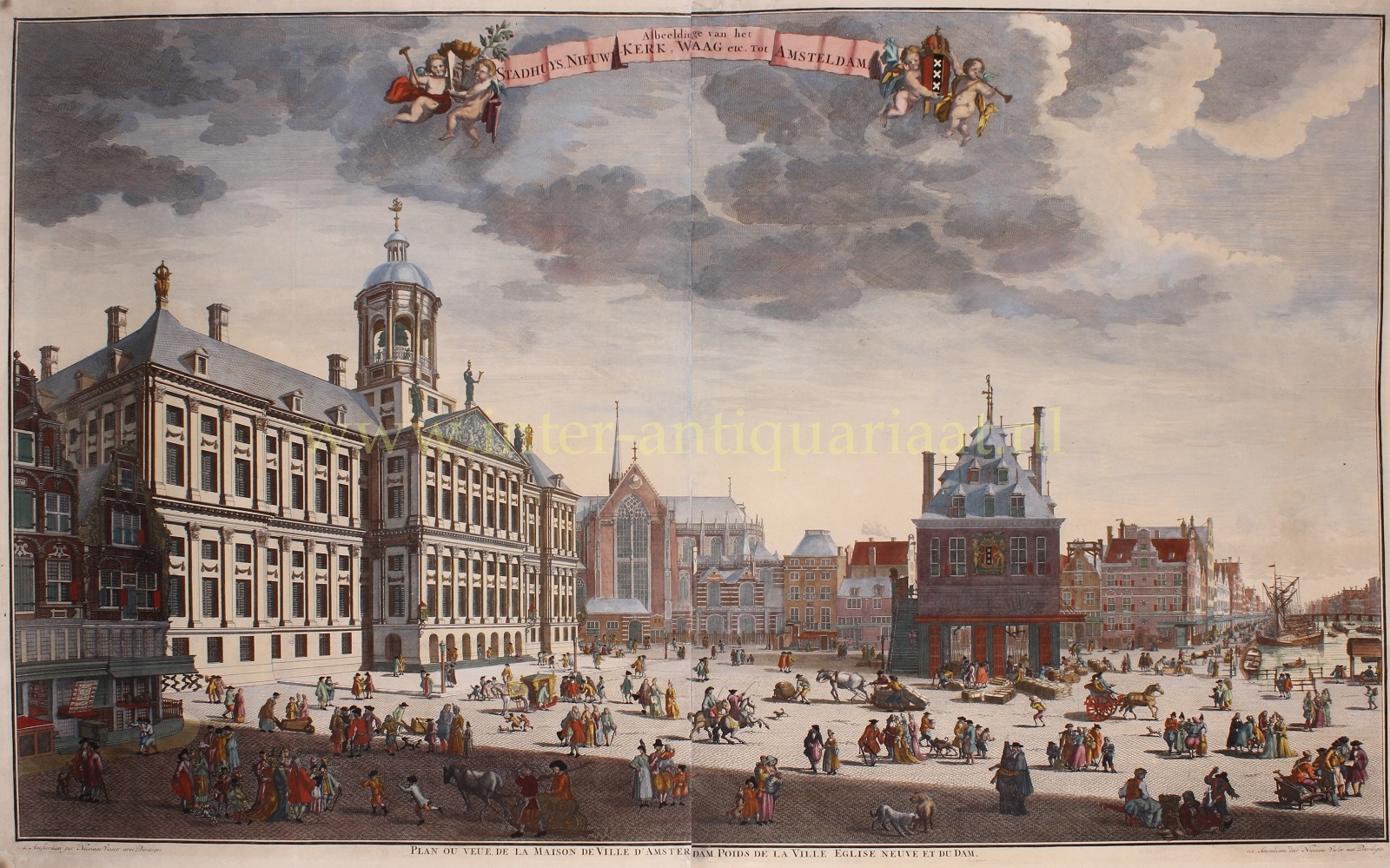Visscher II-- Nicolaes - Amsterdam, Dam square  - Nicolaes Visscher, c. 1700