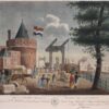 De schreierstoren in Amsterdam rond 1830