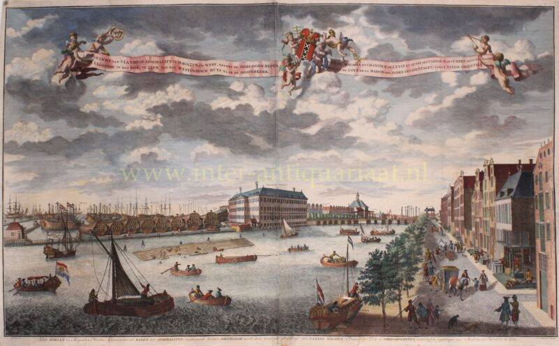 Amsterdam, ‘s Lands Zeemagazijn and Docks – De Leth after Van der Laan, ca. 1730