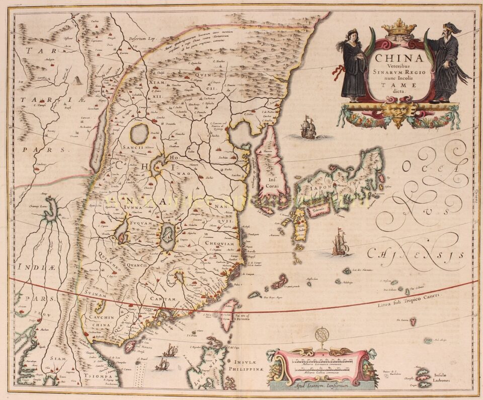 17th century map of China
