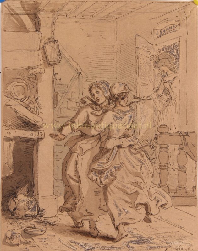 Dancing women – Gustav Süs, 19e-eeuw