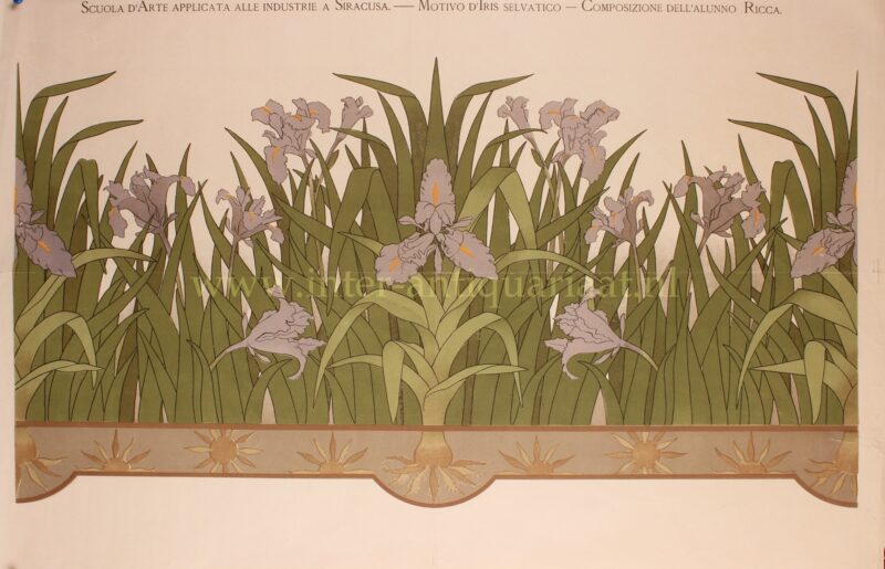 Liberty Style wild irises – Ricca, 1902