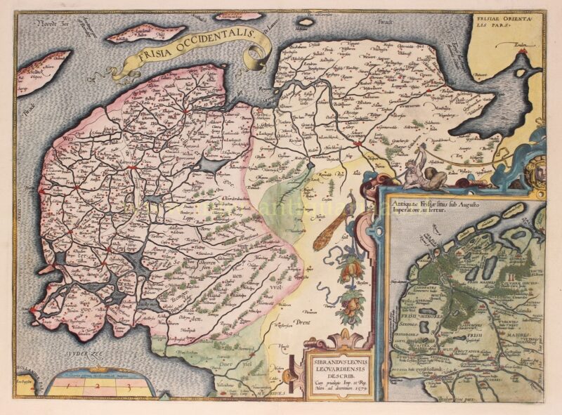 Friesland and Groningen – Abraham Ortelius, 1592