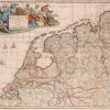 17e-eeuwse kaart van de Republiek der Zeven Verenigde Nederlanden