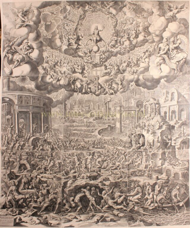 17th century engraving of Judgement Day by Pieter de Jode