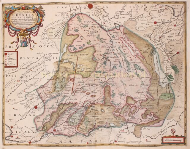 17e-eeuwse kaart van Drenthe