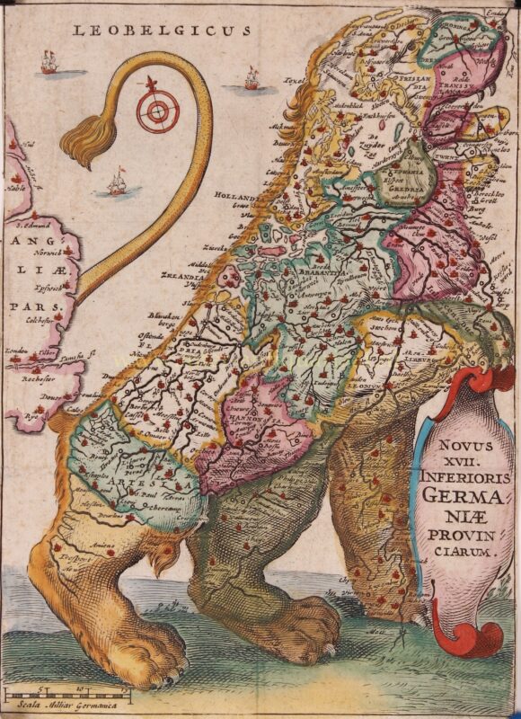 Lion map – Jacques Marcus, 1643